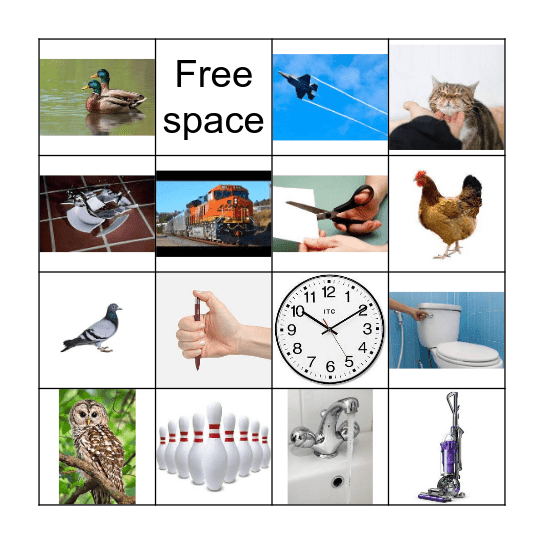 Guess the sound bingo Card