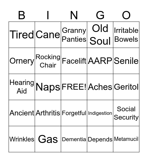 LaReatha's 50th Birthday Bingo Card