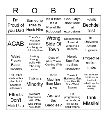 Robobop Bingo-Bonzo Bingo Card