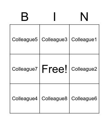 Back to the office Bingo Card
