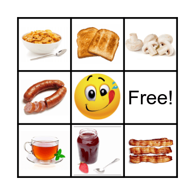 Bingo petit déjeuner anglais Bingo Card