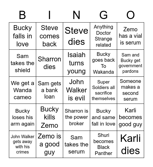 TFAWS Bingo Card