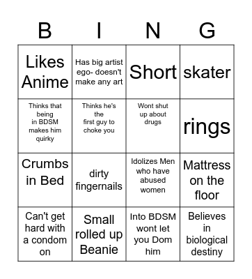 Men who waste my time Bingo Card