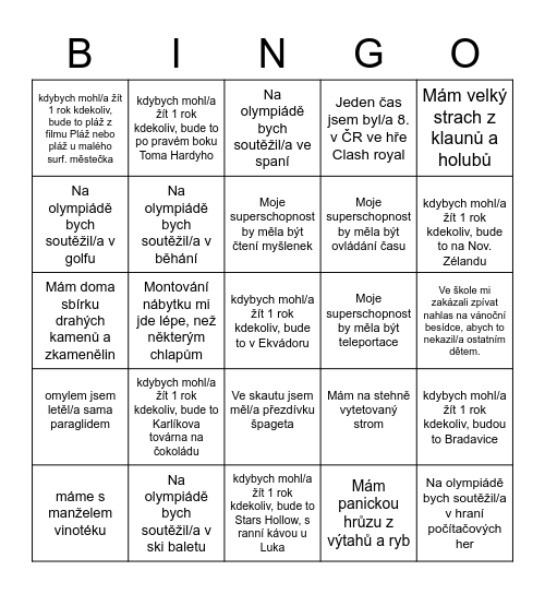CS Bingo Card