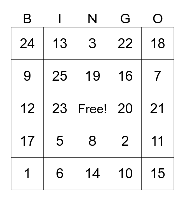 Western Staff Bingo Board Bingo Card