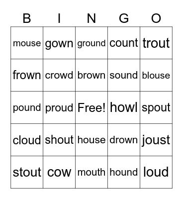 OU and OW Bingo Card