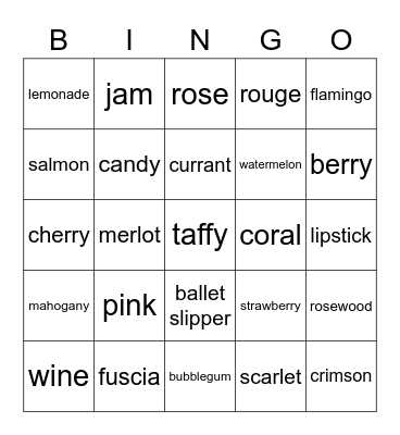 nonooo Bingo Card