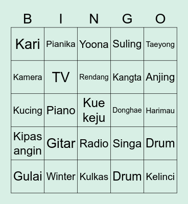 PAKASAHI01 Bingo Card