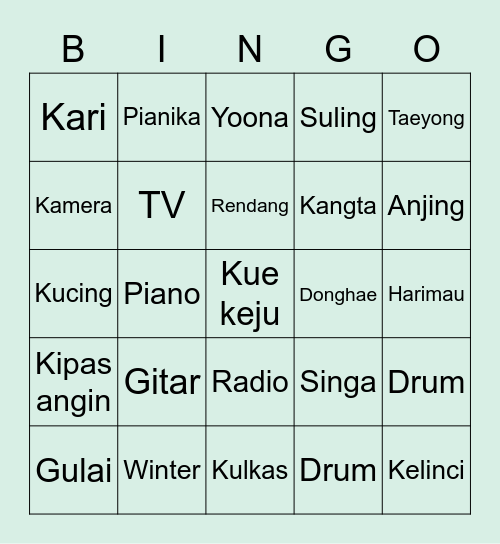 PAKASAHI01 Bingo Card