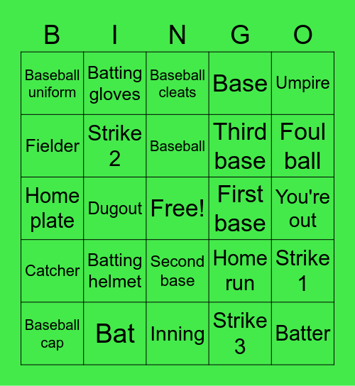 Baby Kronstadt shower Baseball Bingo Card
