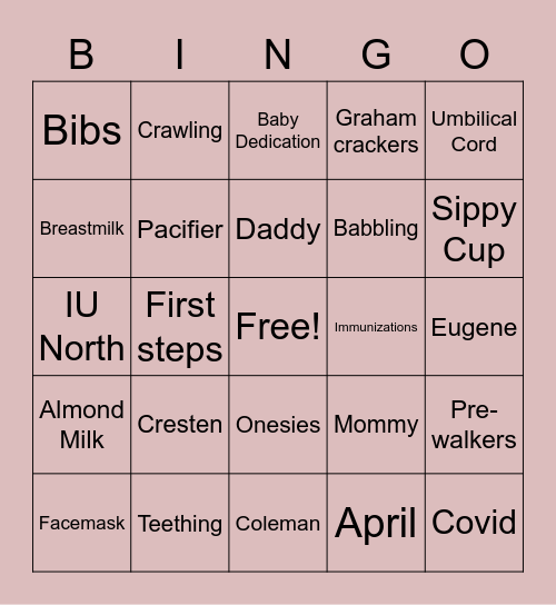 CRESTENS BIRTHDAY BINGO Card