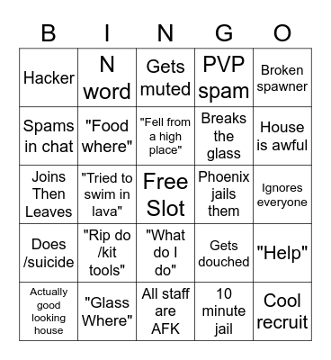 Ragnarok Proving Bingo Card