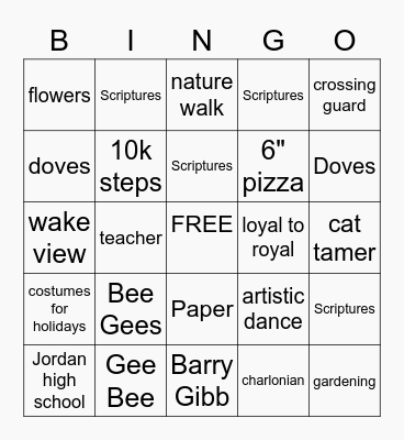 Birthday Bingo Card