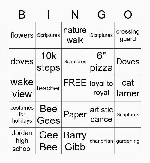 Birthday Bingo Card