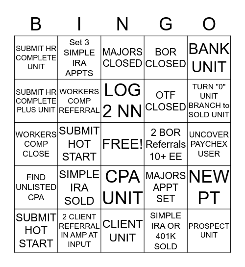 TEAM LYNN BINGO Card