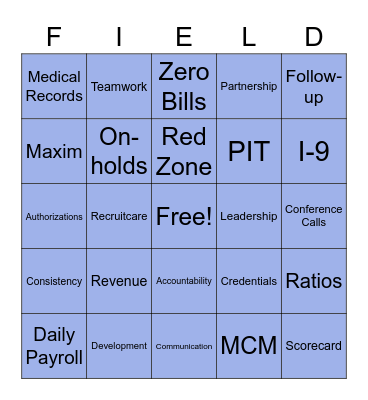 FSG Bingo!!! Bingo Card