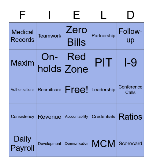 FSG Bingo!!! Bingo Card