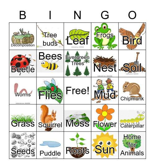 Spring-o Bingo Card