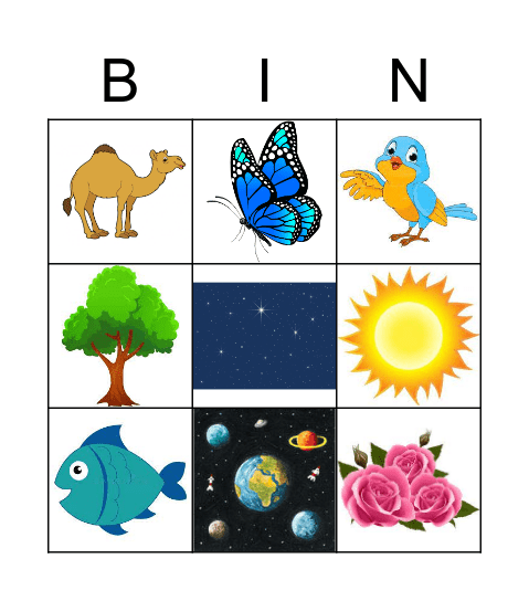 Allah the Creator Bingo Card