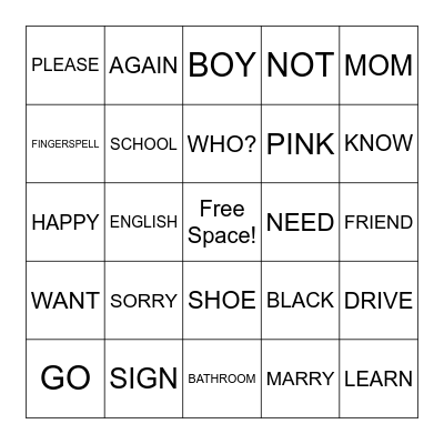 Level I Review Bingo Card