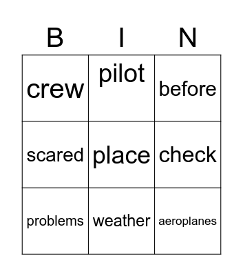 How My Day Flies Bingo Card