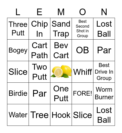 9WD National Lemonade Day Bingo Card