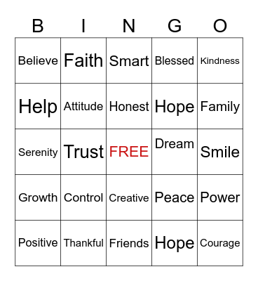 You Are Not Alone Bingo Card