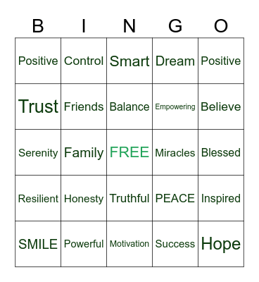 You Are Not Alone Bingo Card