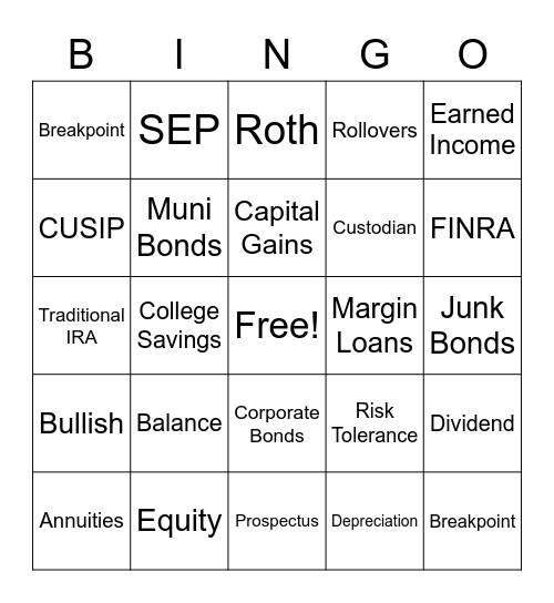 Bingo Bash Bingo Card