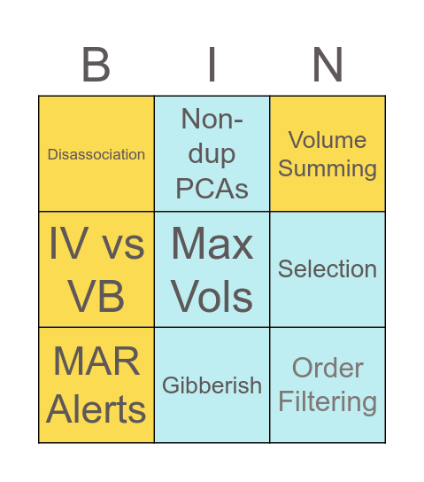 Intervals Bingo! Bingo Card