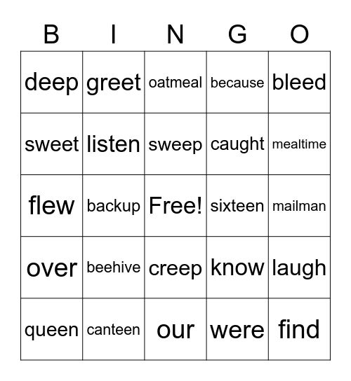 ee/HFW Bingo Card