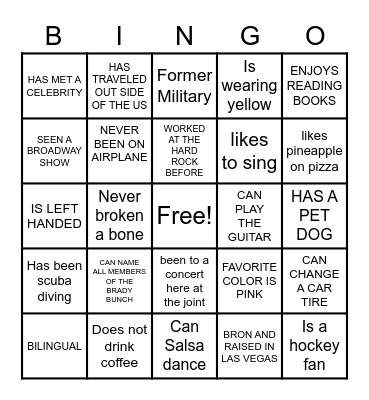 Money Baby Bingo Card