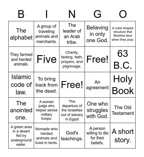 Social Studies Bingo ; Michelle Bingo Card