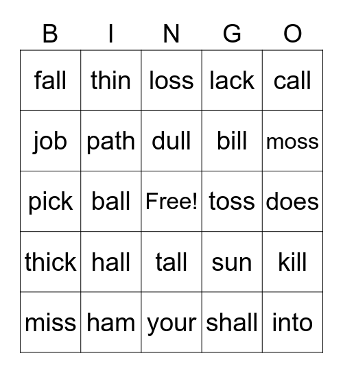 1.4 Wilson Bingo Card