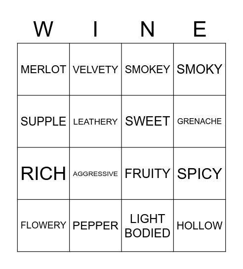 JUST US GIRLS! Bingo Card