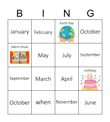 When is Earth Day? Bingo Card