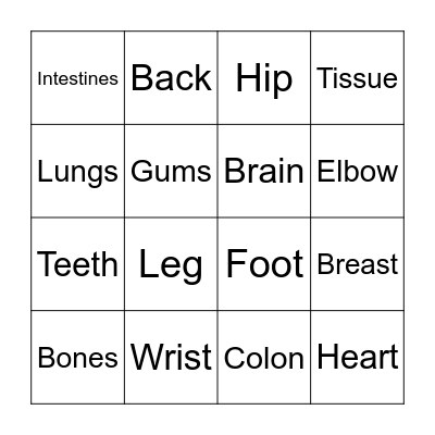 Medical Spanish Lotería Bingo Card