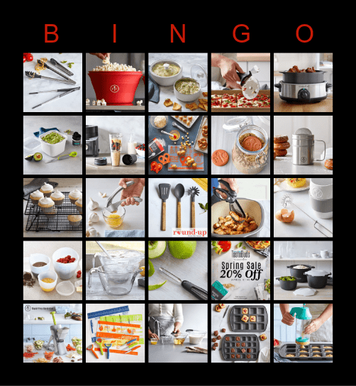 PAMPERED CHEF BINGO PARTY Bingo Card