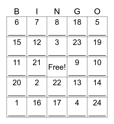 Parts of Speech BINGO! Bingo Card