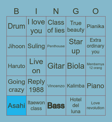 Xoyiyang Bingo Card