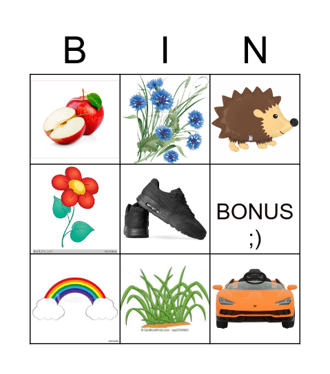 Farben und Spielsachen Bingo Card