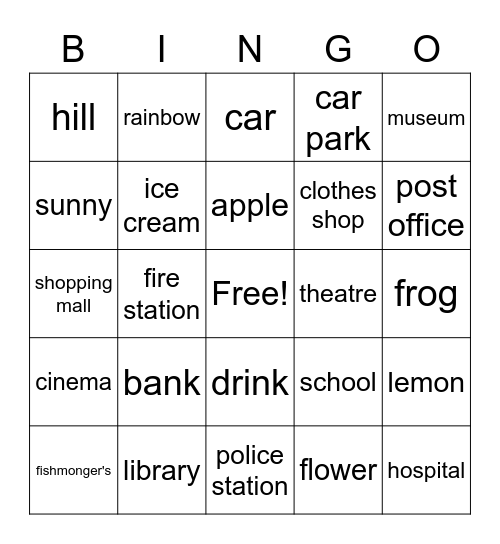 Maja PLACES IN A CITY and more :) Bingo Card