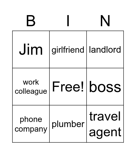 Reported Speech Bin(go) Bingo Card