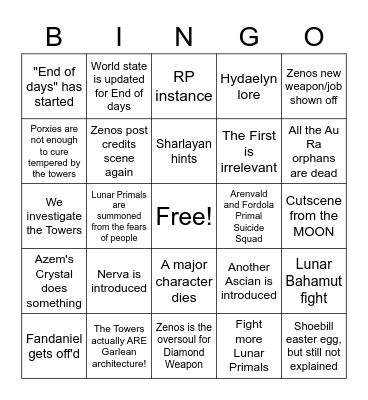 5.5 Bingo Card