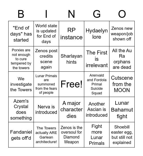 5.5 Bingo Card