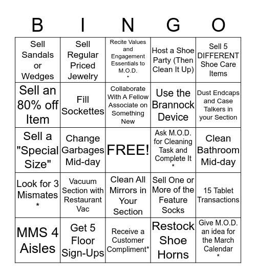 Store Bingo - February 2015 Bingo Card