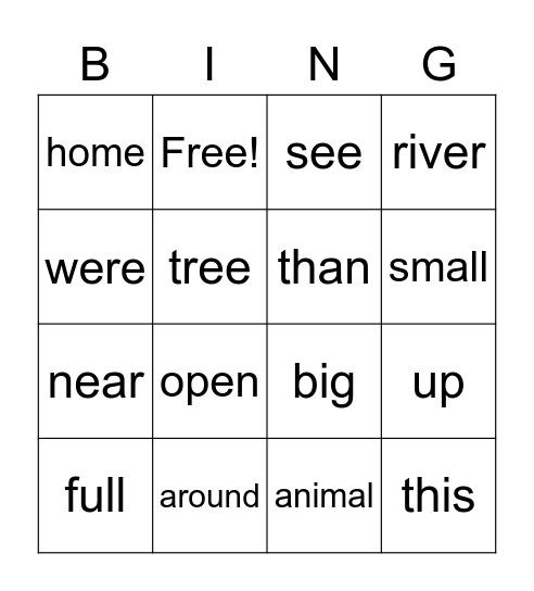 ULS April Words Bingo Card