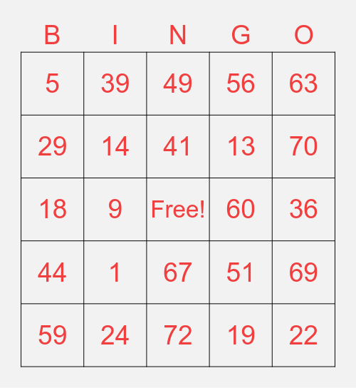 LEM & NHEL TV Bingo Card