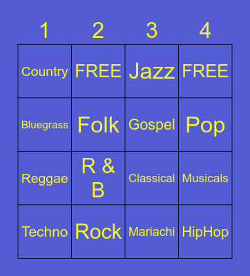 Styles BINGO Card