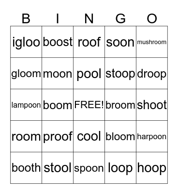 OO Bingo Card